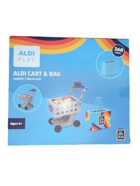 ALDI Play CART & BAG Set 360 Pieces Toy Shopping Cart NEW